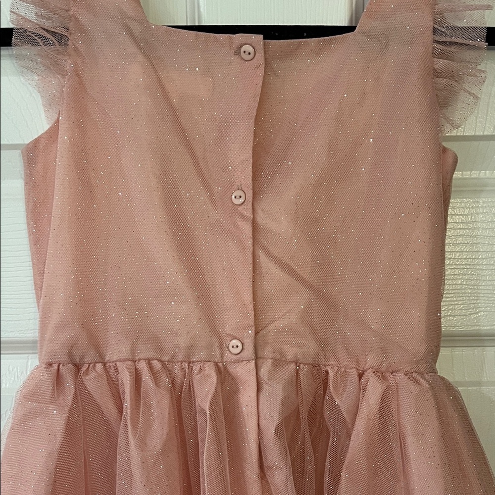 Nannette Blush Rosette Kids Formal Dress - Picture 8 of 11